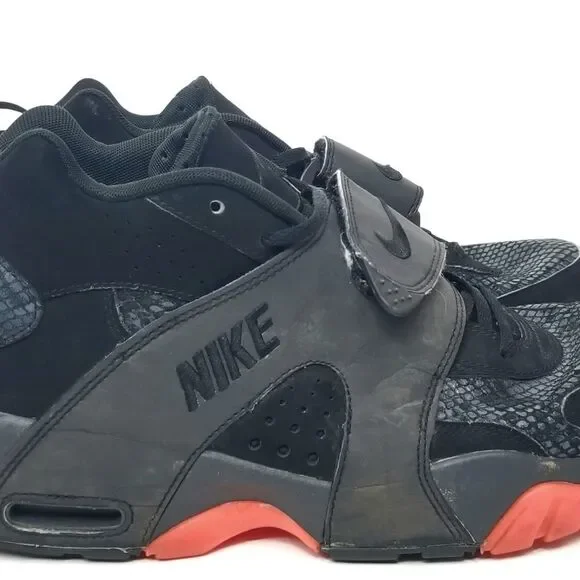 NIKE AIR VEER "Premium" Black Anthracite Atomic Red Sneakers Trainers Size 10.5 - Picture 6 of 11